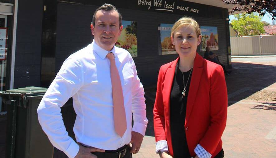 Morley MP Amber-Jade Sanderson, who put the motion calling for an inquiry into euthanasia laws on the notice paper, with Premier Mark McGowan. Photo: Supplied.