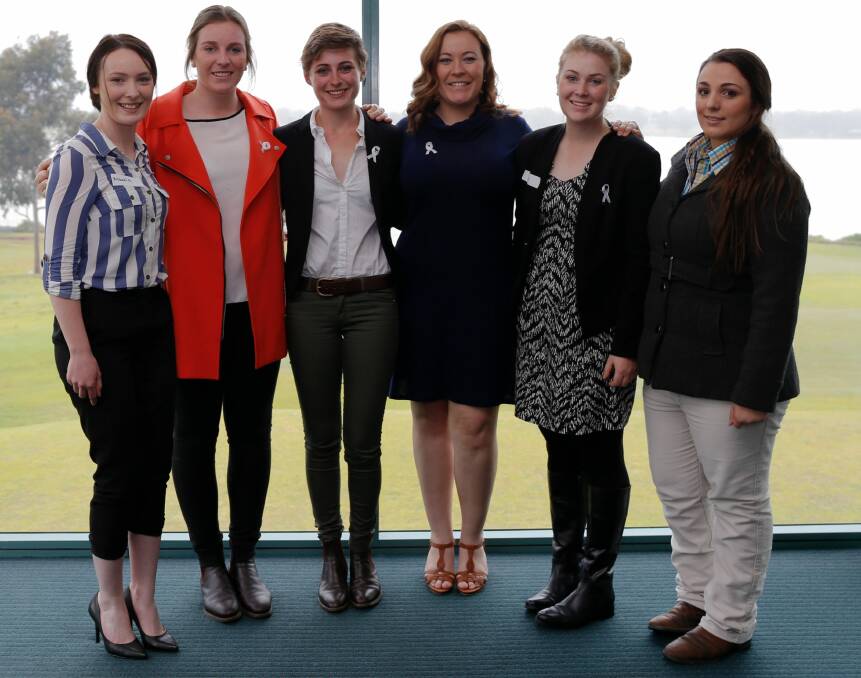 BE THE CHANGE: Mikaela Baker, Ella Steinfort, Sally Poole, Laura Bruce, Alexandra Trinder and Monica Ley. Picture: Ash McDonald