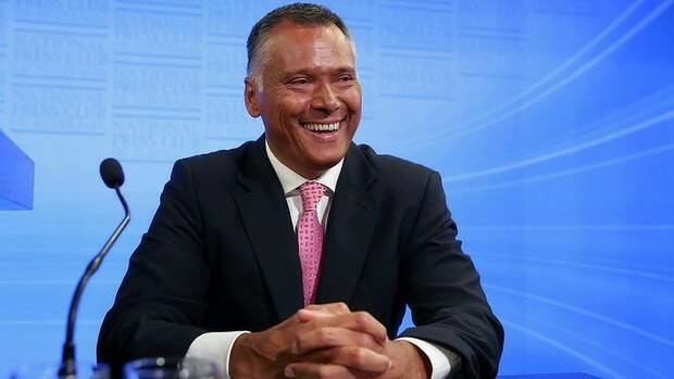 Journalist Stan Grant addresses the National Press Club of Australia in Canberra. Picture: Alex Ellinghausen