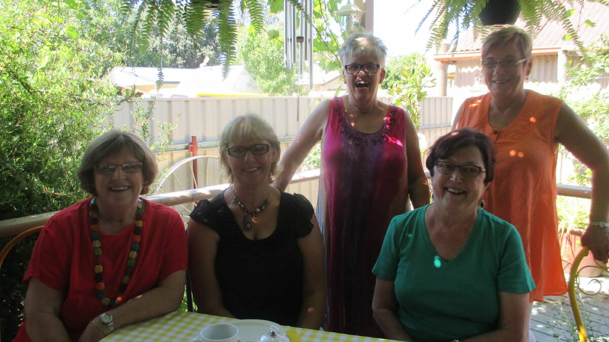 Pictured (from left) are Barbara (Duffey) Sears, Kate White, Lindsae, Anne (Sutton) Thompson and Barb (Maybury) Edwards.