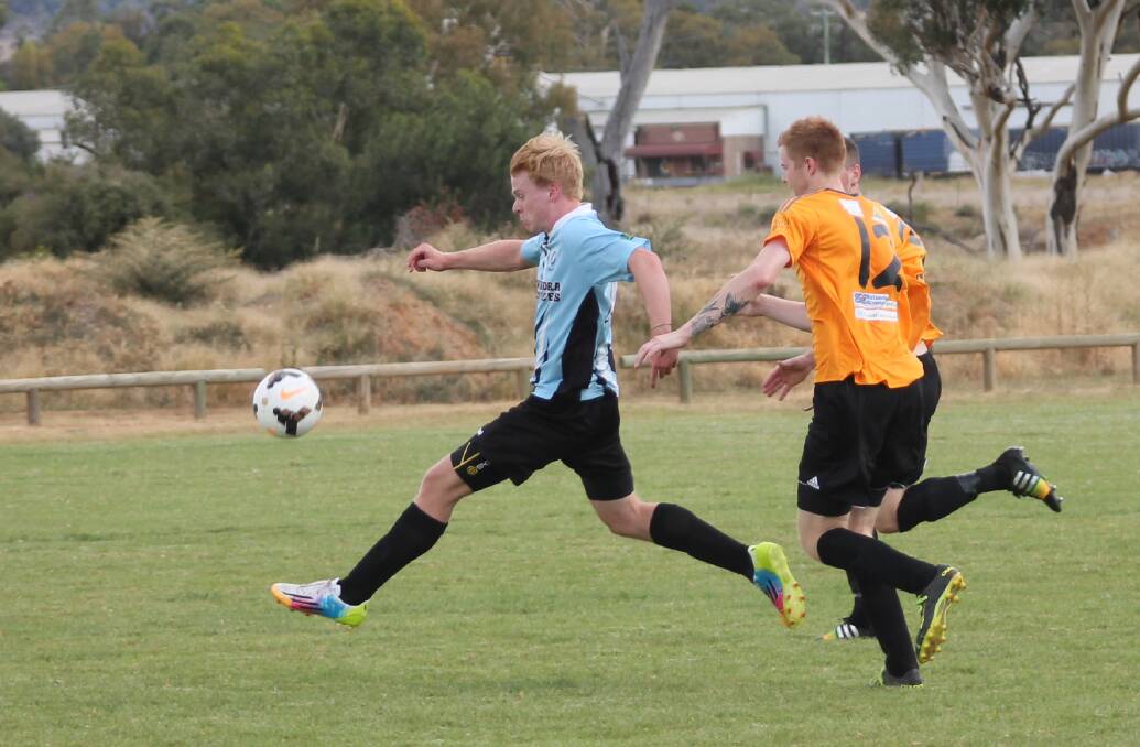 Strikers forward Sam Masters breaks through Yenda's defence on Saturday at O'Connor Park. 