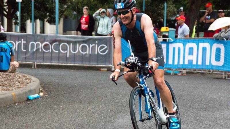 ON FORM: The cycle leg was 180km for Port Macquarie ironman participants including Pat Drew and covered two laps of a 90km course. Picture: Contributed 