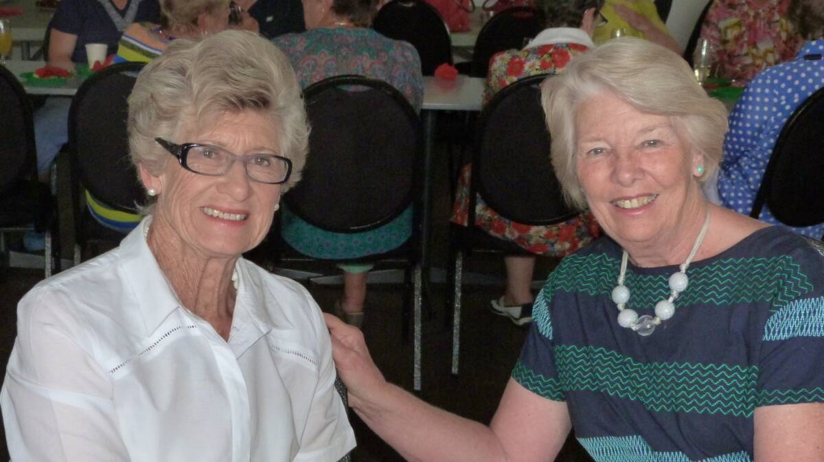 FRIENDSHIP: Helen Martin and Barbie Hufton enjoy a night at bridge recently. Picture: Contributed