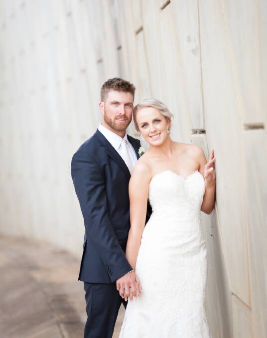 PICTURE PERFECT: Kristen and David Izzard on their wedding day at St John the Evangelist Church in Jugiong, with the reception at Elm and Wren. Picture: FOREVER ROSE PHOTOGRAPHY