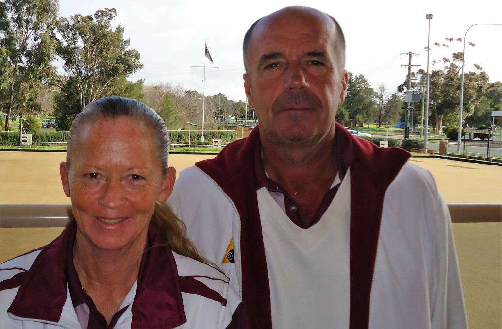 TOP WORK: Regional mixed pairs winners, Kelly Daley and Dave Bodell, both from Harden Bowling Club. Picture: Contributed