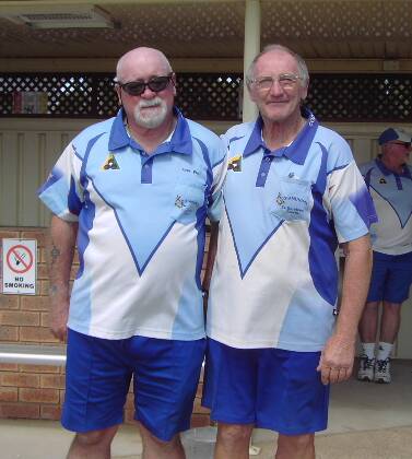 CHAMPIONS: President Reserve Pair’s champions for 2017 Greg (Nippy) Field and Wally Chater. Picture: Contributed