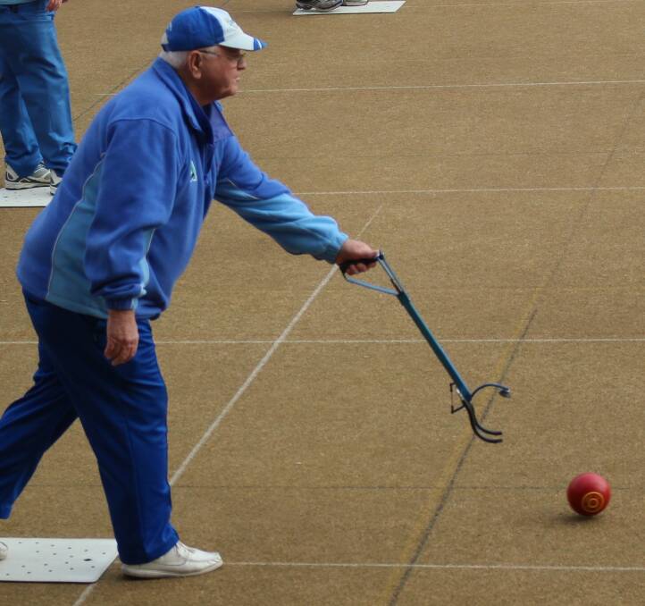WINNING WAYS: Geoff Hillier had a win during social bowls for Ex-Services Bowling Club on Friday last week. Picture: Contributed