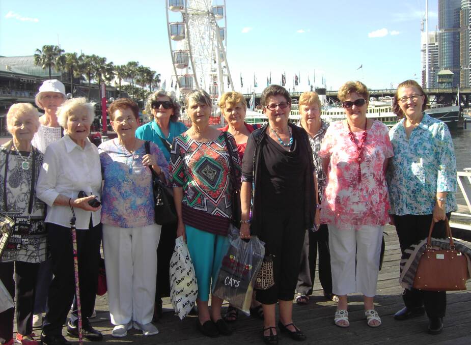 THEATRE TIME: The Coota ladies here pictured just loved their theatre experience and the musical Cats on their recent Sydney escapade.