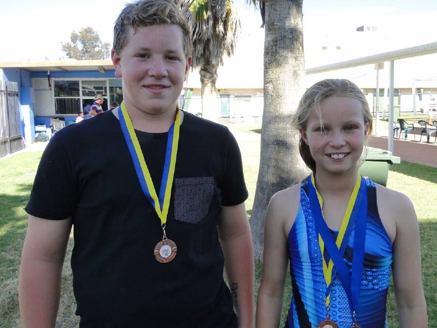 AWESOME EFFORT: Lachie Sedgwick and Lizzie Bragg both broke personal best times at the swim meet. Picture: Contributed