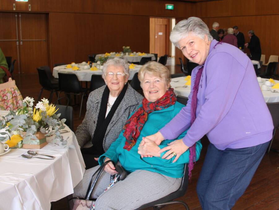DAFFODIL TEA TIME: Pictured enjoying the delights at the 79th Annual Daffodil Tea are Jean Bennett, June Sullivan and Mary Hesse.