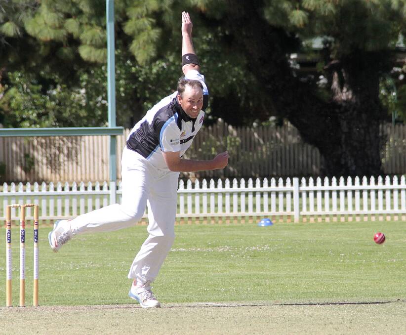 CAPTAIN: Bowling for his club cricket side the Family Hotel Crusaders here, Dean Bradley will be a key figure in Sunday's Stribley Shield final in Wagga. Picture: Kelly Manwaring 