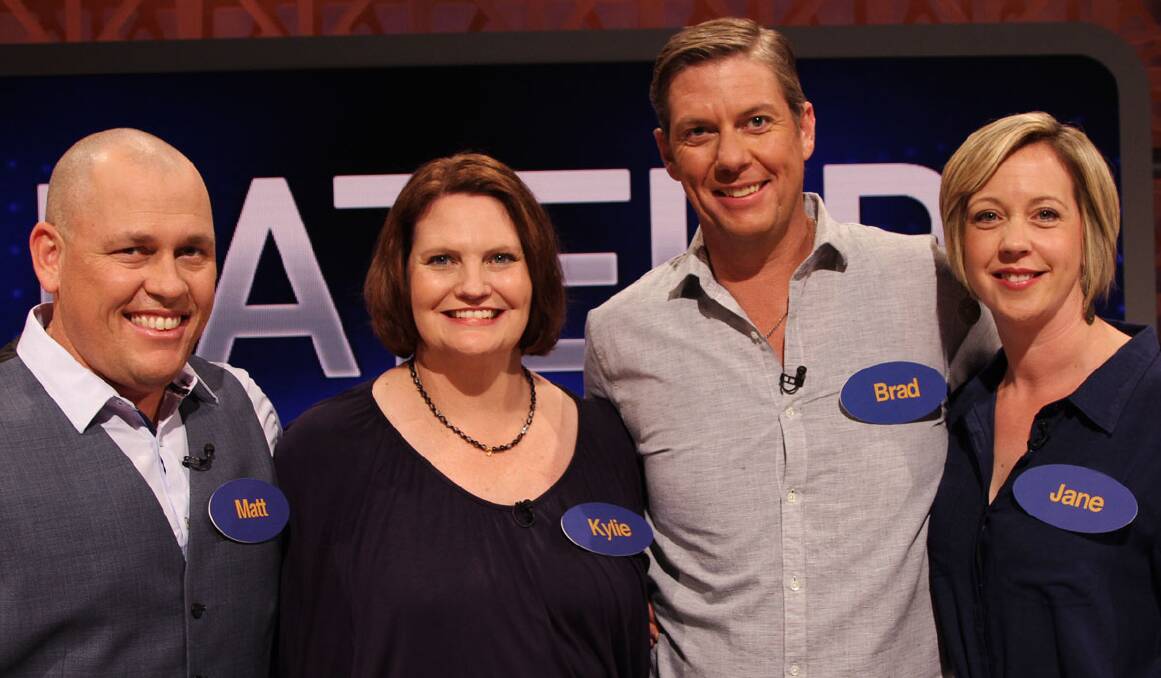 TOP EXPERIENCE: Matt and Kylie Giddings with Brad and Jane Bateup had a great time appearing on quiz show Family Feud. Picture: Network Ten