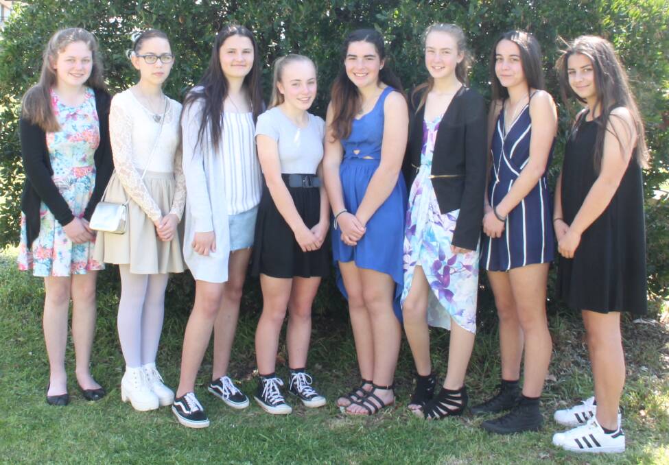 DRESSED TO IMPRESS: Cootamundra High School Year 8 students prior to their Shine graduation lunch this week. Picture: Jennette Lees 