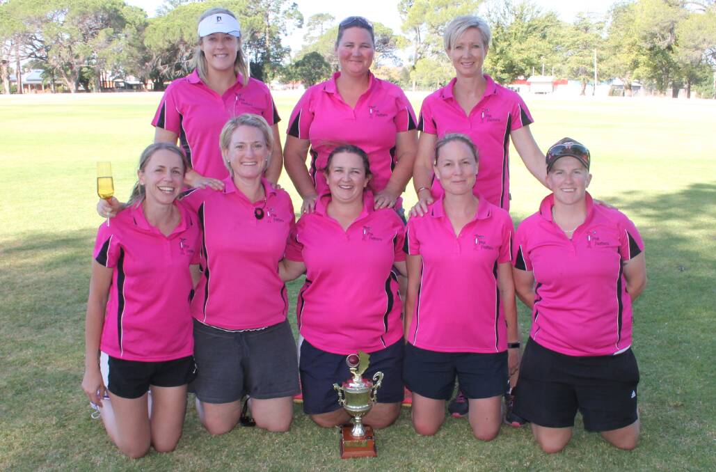 TEAM EFFORT: It was a great day for the Pink Panthers winning their fifth consecutive Ladies Eights carnival on Saturday. Picture: Jennette Lees