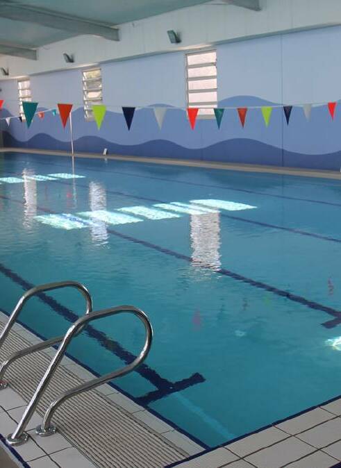 FUN: Aqua aerobics classes are held in the heated pool three times a week.