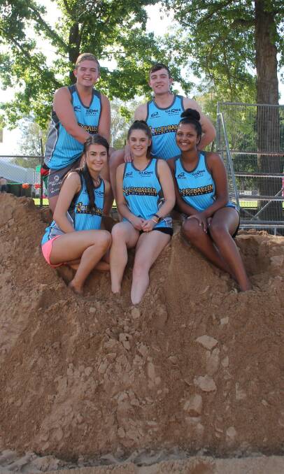 GET THE PARTY STARTED: ​Ready to take on Coota Beach are Cootamundra teammates Charlie Annetts, Harrison Howse, Olivia McDermott, Winona Lee and Div Perera. Picture: Jennette Lees 