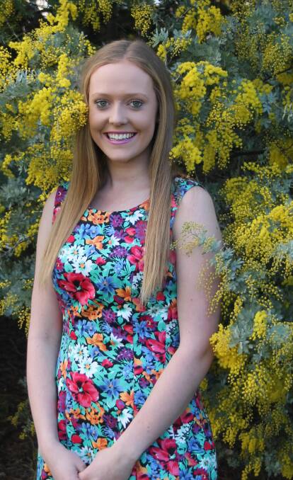 HONOURED: Mikayla Large was thrilled to be announced Miss Wattle for 2015 and is looking forward to representing her community. Picture: Jennette Lees 