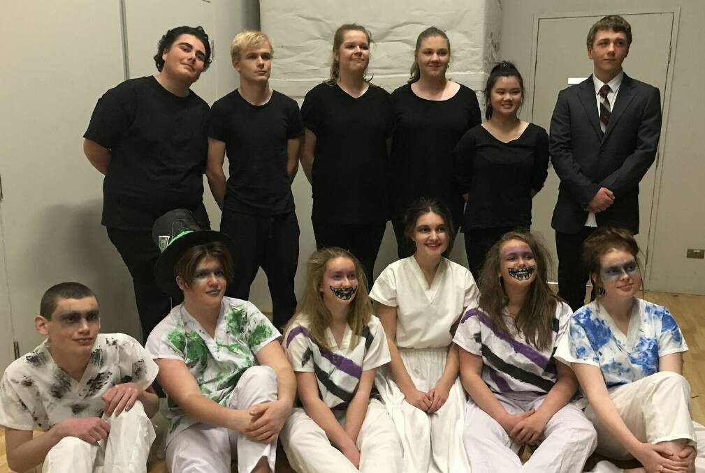 DRAMATIC MINDS: Cootamundra High School drama students who took part in the Dramatic Minds Festival last Friday. Picture: Contributed 