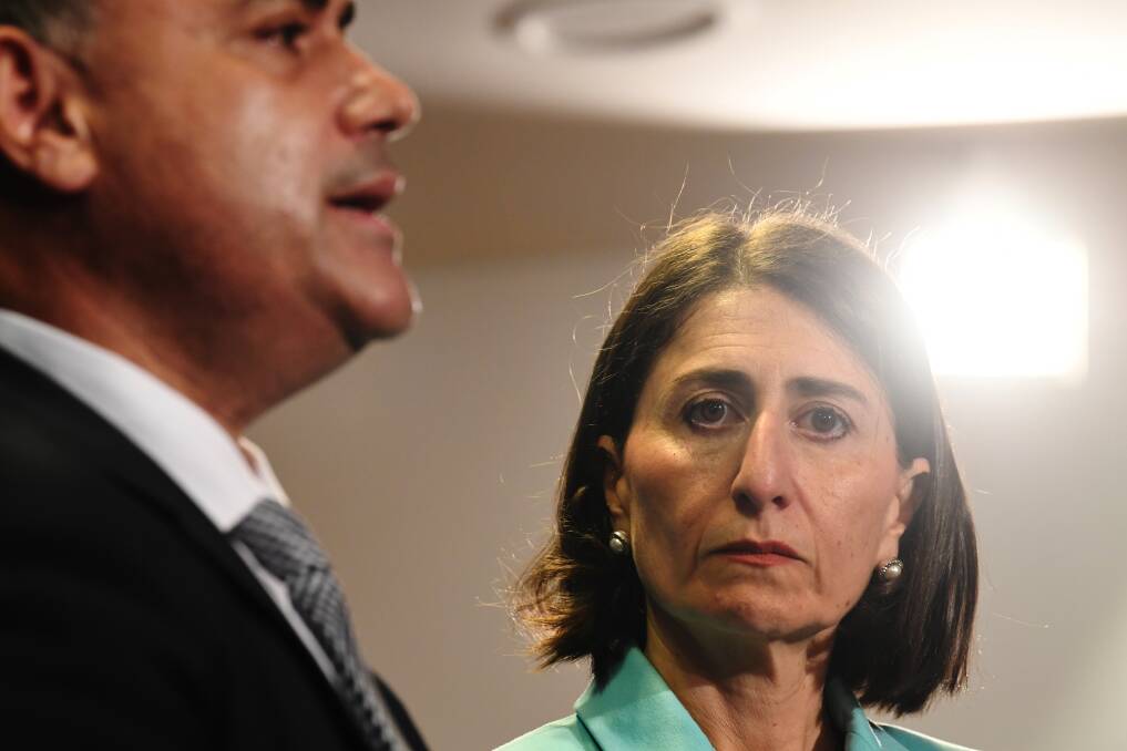 UNDER FIRE: NSW state government deputy leader John Barilaro and leader Gladys Berejiklian have come under fire numerous times over amalgamations.
