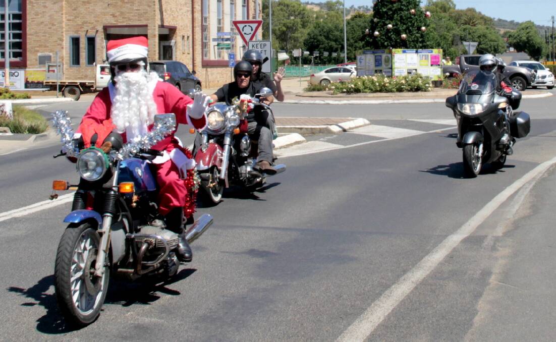 BIKIE SANTA: The 2016 Ulysses Club Cootamundra Toy Run was well-supported by the community. Picture: Kelly Manwaring