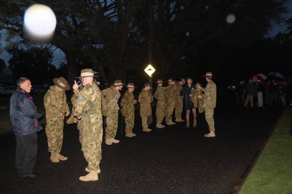 A snapshot of the Cootamundra Dawn Service on Anzac Day. 