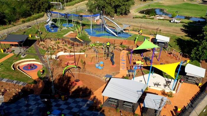 WOW FACTOR: The designer of Tamworth's award-winning playground facilities (pictured), Grant Reeckmann, has been in town inspecting potential sites for a Coota playground. 