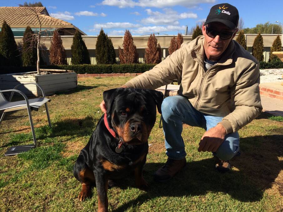 NEED FOR UNDERSTANDING: David Mackenzie (pictured with 16-month-old rottweiler Lloyd) believes owners and community members must commit to learning more about their animals. Picture: Lachlan Grey