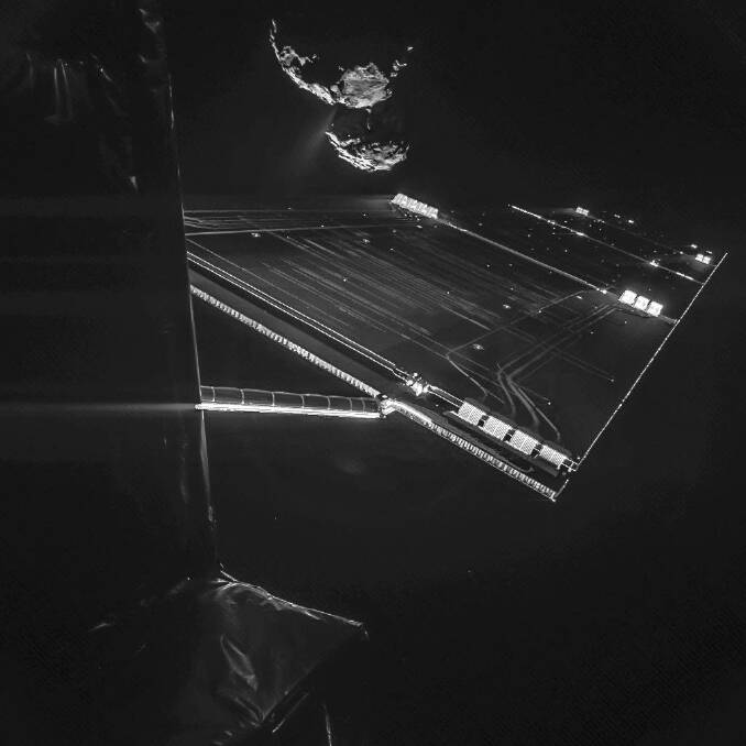 Rosetta takes a selfie with comet-67P in the background. Photo: ESA/Rosetta/Philae