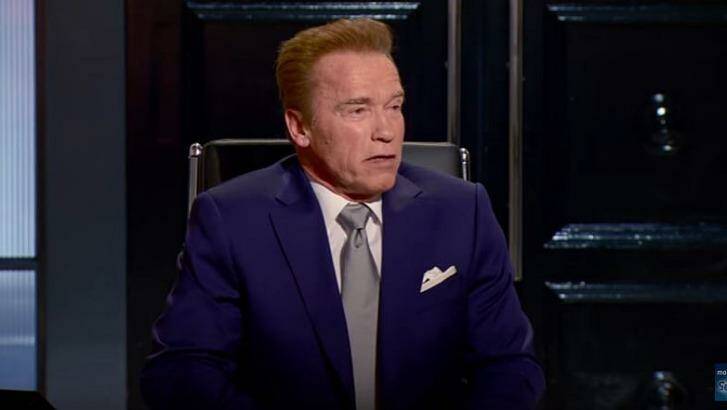 Former Governor of California Arnold Schwarzenegger on The New Celebrity Apprentice. Photo: YouTube