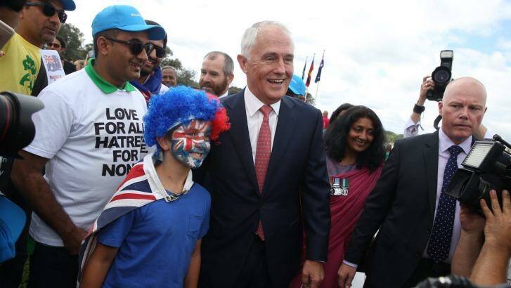 Prime Minister Malcolm Turnbull after a citizenship ceremony on Australia Day in Canberra last year. Photo: Andrew Meares