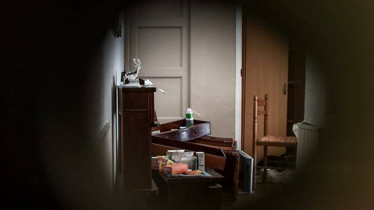 Through the keyhole of Mohamed Lahouaiej-Bouhlel's Nice apartment. Photo: David Ramos/Getty Images