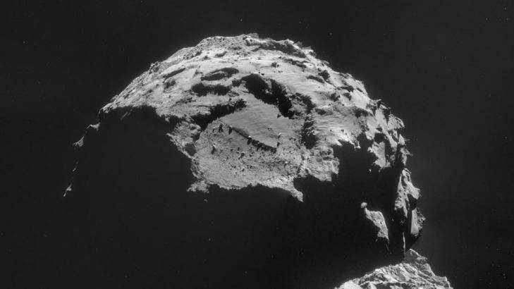 Rosetta's camera takes an image of the site where its lander, Philae, will attempt to touchdown. Photo: ESA/Rosetta/NavCam