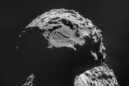 Rosetta's camera takes an image of the site where its lander, Philae, will attempt to touchdown. Photo: ESA/Rosetta/NavCam