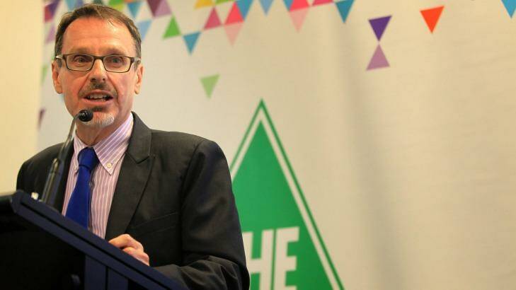 NSW Greens leader Dr John Kaye at Sunday's state campaign launch at UTS. Photo: James Alcock