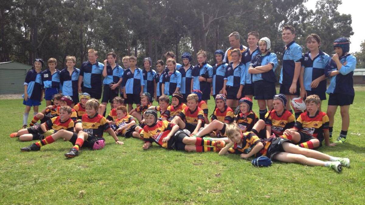 GREAT TIME: The Cootamundra under 13s Bears enjoyed a great game of rugby against the Broulee Dolphins on the weekend.  