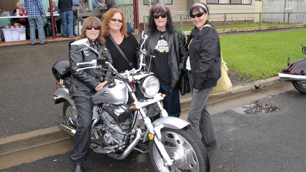 SUCCESS: Pictured at registration for the Poker Run on Saturday were Leigh Cassidy, Debbie Patterson, Cathy Hanlon and Cheryl Dunn. Funds raised from the event will go to the Cootamundra Nursing Home’s Internal Sprinkler Appeal. 
Photo: Kelly Manwaring
