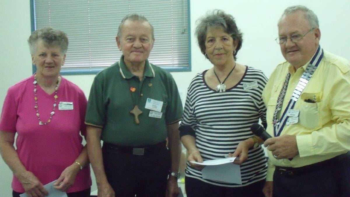  WARM WELCOME: At the last meeting three new members were inducted into the Combined Probus Club to share in the activities of the club including (from left) Dorothy and Father Bill Pryce and Sandra Seales, pictured with president Ken Smith.
Photo: Contributed 