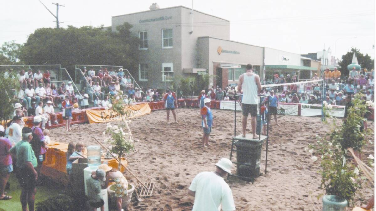  INAUGURAL YEAR: The main street was the venue for the first Volleyball Carnival in 2001 with the courts set up on the intersection of Parker and Bourke Streets. 
