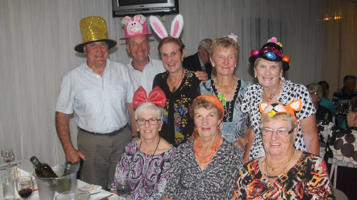 HAPPY VISITORS: The Veteran’s Week of Golf always brings plenty of people to town including this happy lot from St George’s Basin and Camden, who were very complimentary of the Cootamundra course and their week in town. As part of the Easter hat theme they all dressed up. 
