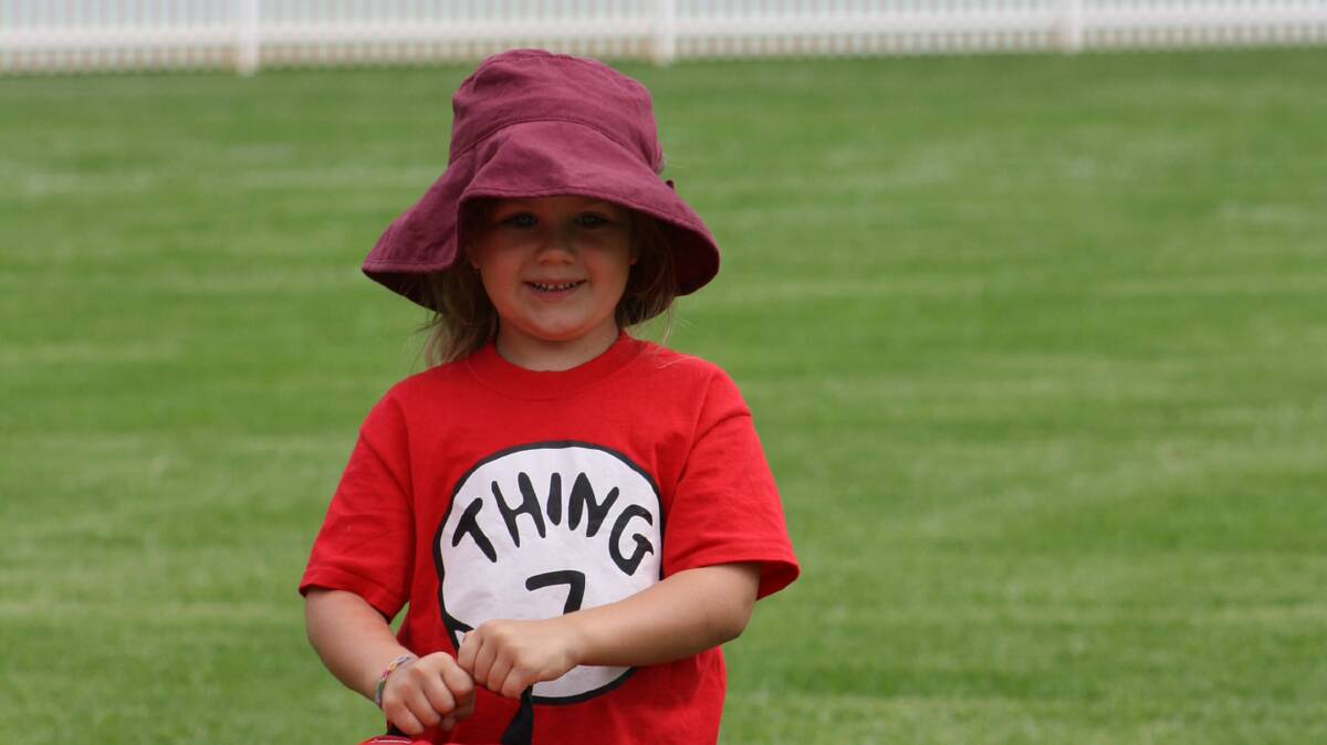  ALL SMILES: Leila Ismay participates in the fun at the EA Southee athletics carnival which was held last week.