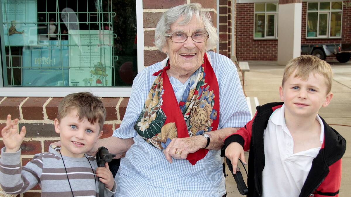 PROUD GREAT GRAN:
What a special photo of Charlie and Harry Williams pictured here with their great grandmother Mrs Joan Davis recently.