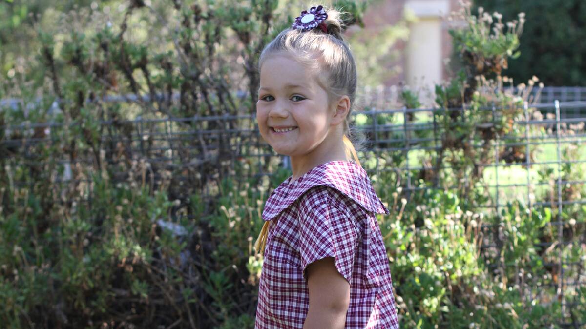  PROUD: Proud as punch in her new EA Southee School uniform is new kindergarten student Leila Ismay. Contributed