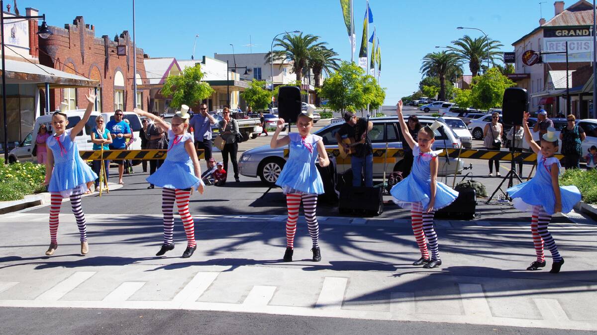 A GLORIOUS SIGHT: The students of Christine Wishart Dance Studios wowed crowds at the opening of the Harden main street upgrade last weekend. In amazing costumes beneath a beautiful blue sky the talented dancers had everyone entertained. 