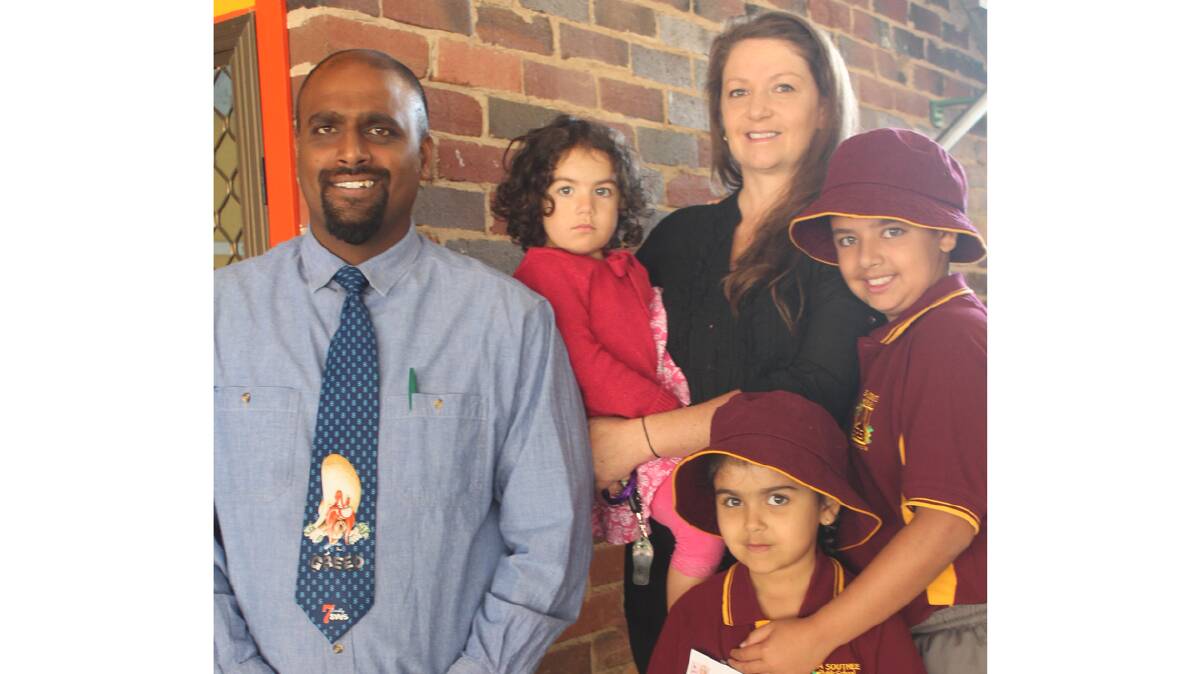  WELCOME: EA Southee School has welcomed new assistant principal Rav Reddy. Mr Reddy is pictured here with his wife Susan and children Deklyn, Stephanie and Aaliyah.