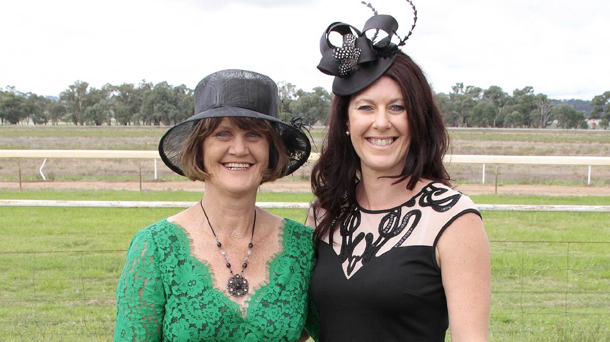  FAMILY: Enjoying a day at the races are mother and daughter Anne Pilon and Tracey Ewings.