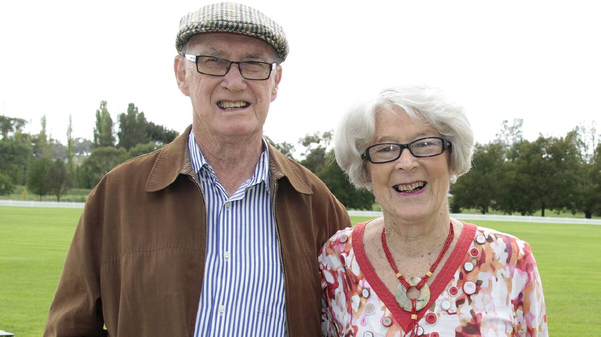 ENJOYABLE 
OUTING:
Seen out enjoying the Wallendbeen Red Cross Centenary Fair were Cootamundra couple Keith and Gwen Kirley.
Photo: Kelly Manwaring

