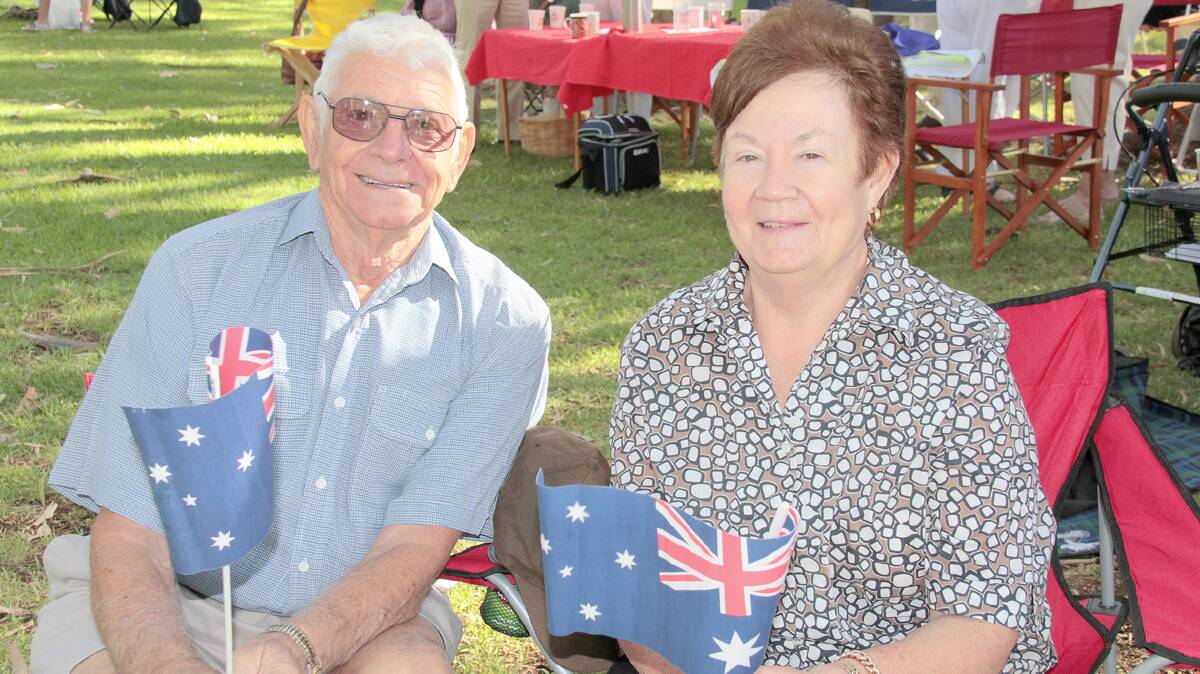 GETTING IN THE SPIRIT: Ben and Jill Verri were part of the fun in Jubilee Park on Australia Day morning. 