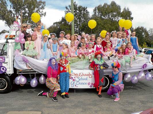 Pictured is the Chris Edwards School of Dance float from last year. Miss Chris and her dancers are already working on their float for this year’s Wattle Time parade with the inside word on the float being that it will be even bigger and better than last year’s float! Photo: Melinda Chambers