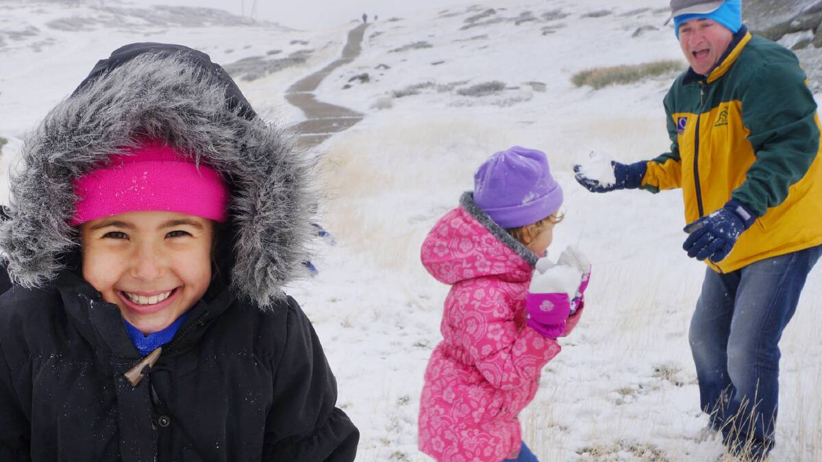 Families enjoy early snow at Thredbo. Photo: THREDBO SKI RESORT
