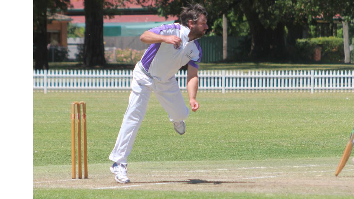  STRONG ACTION: pictured is Central Bears player Raymond James bowling at Albert Park on the weekend.  Photo: Melinda Chambers.